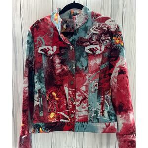 VTG USA St. John Sport By Marie Gray Button up Retro Funky Jacket Large